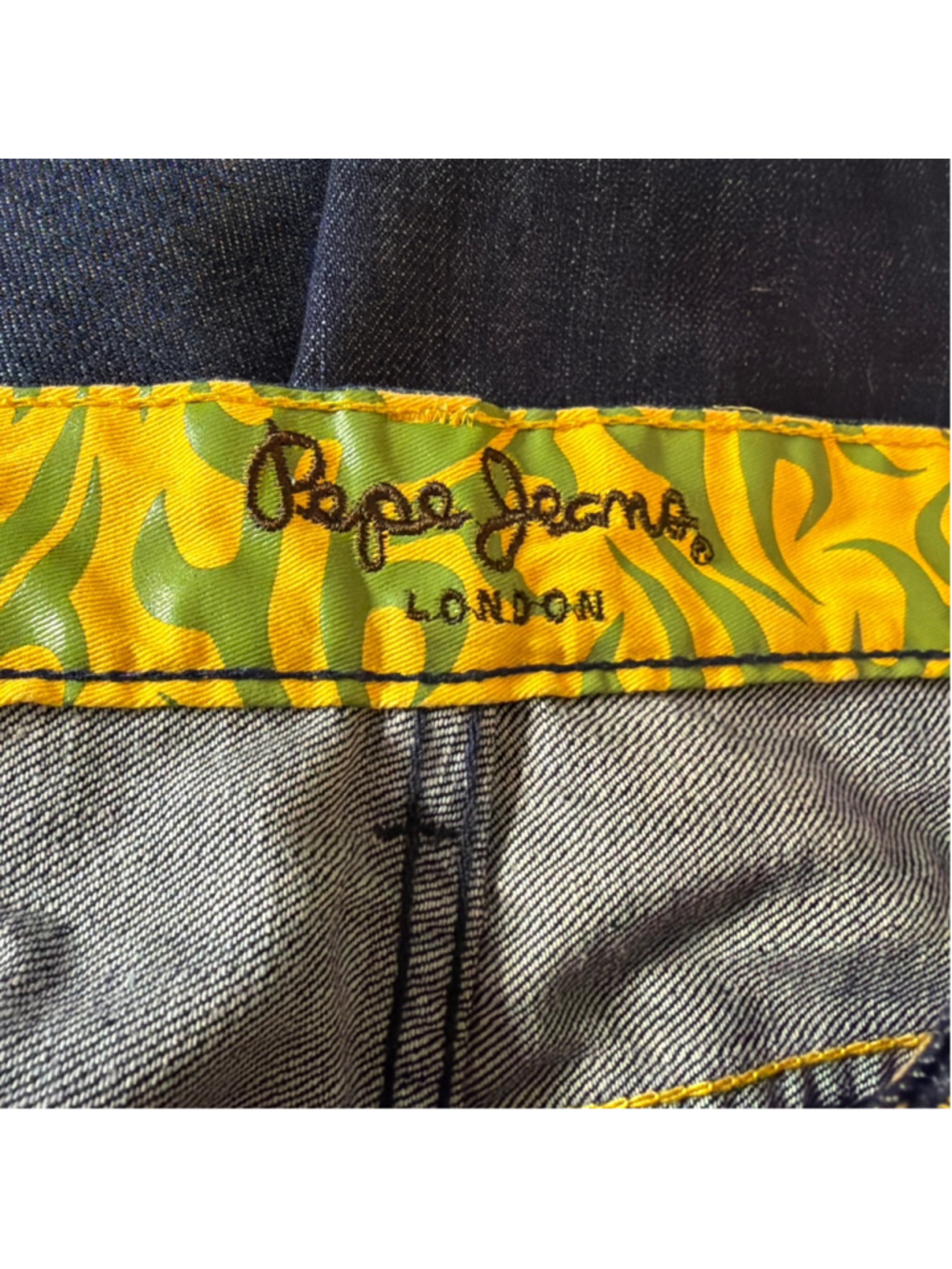 NEW Mens Vintage Pepe Jeans London UK Y2K Graphic Embroidered 38/31 $78 - Picture 6 of 6